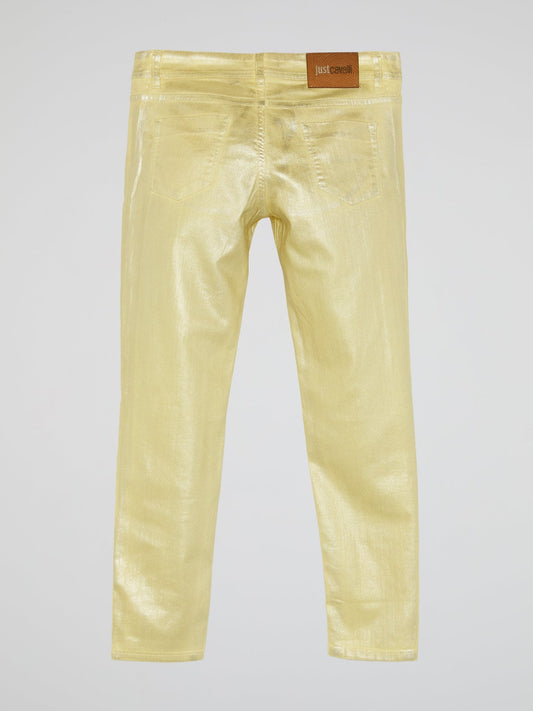 Yellow Glittered Pants