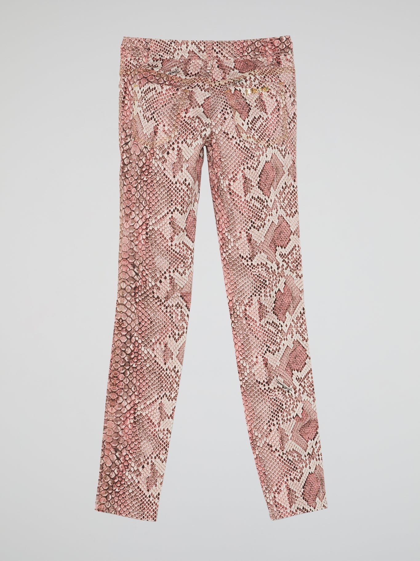 Pink Snake Print Jeans