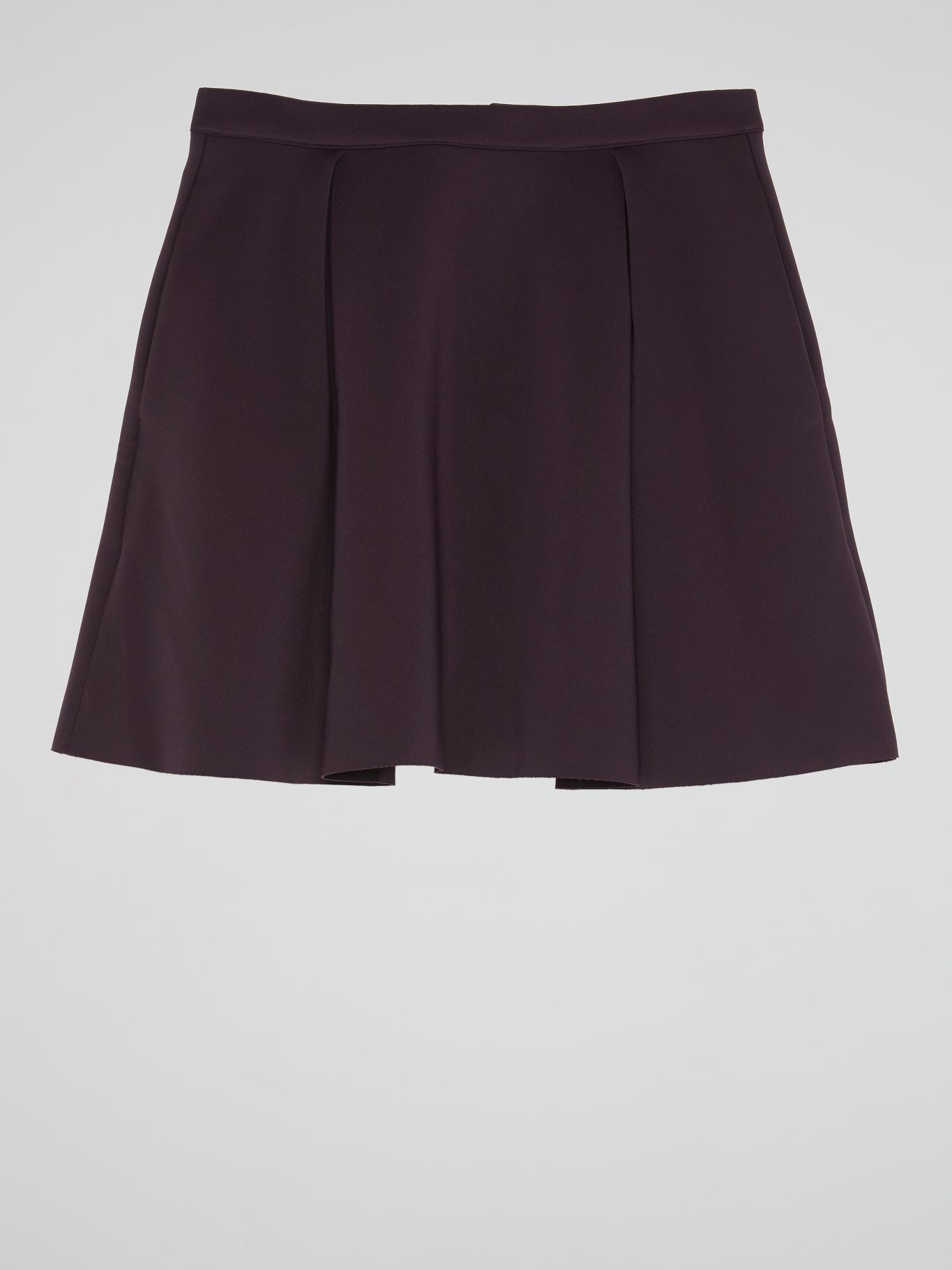 Purple Pleated Mini Skirt