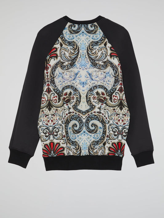 Paisley Print Raglan Sweatshirt