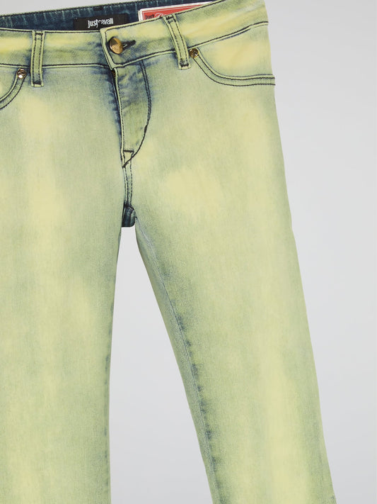 Green Acid Wash Jeans