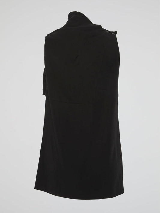 Black Cowl Neck Sleeveless Top