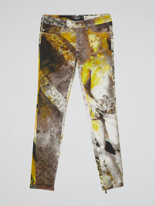 Graphic Print Slim Fit Jeans