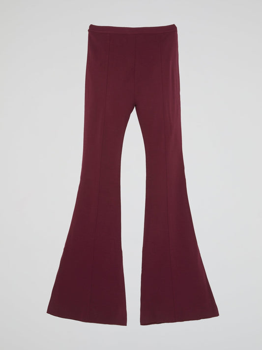 Burgundy Bell Bottom Pants