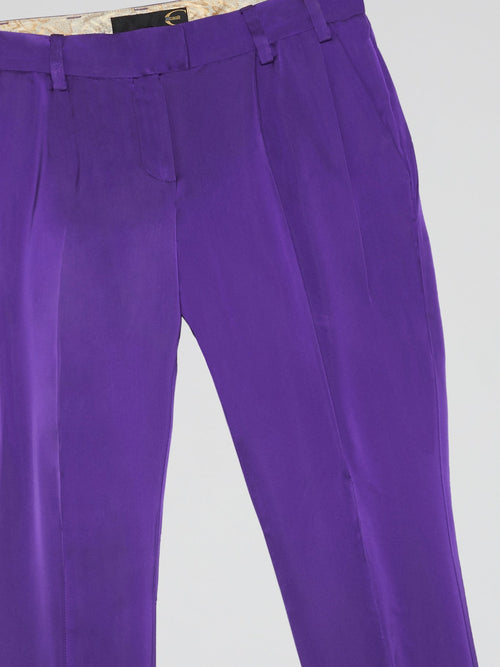 Purple Wide Leg Pants