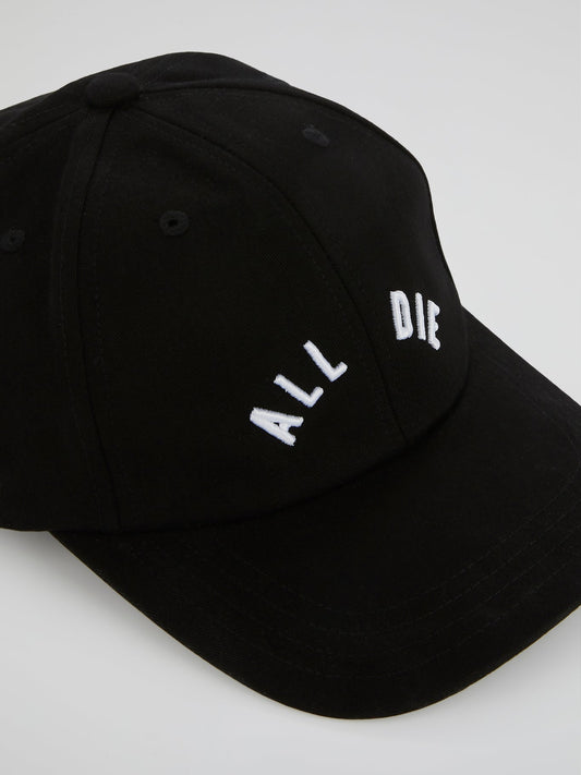 Black Statement Adjustable Cap