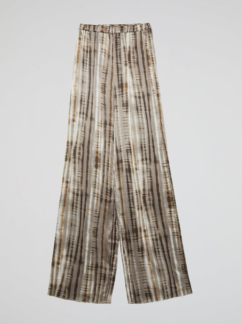 Printed Elastic Waist Palazzo Pants