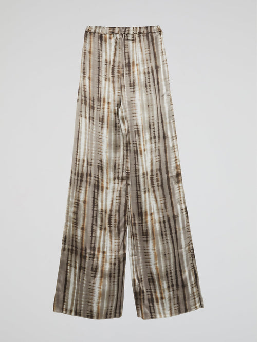 Printed Elastic Waist Palazzo Pants