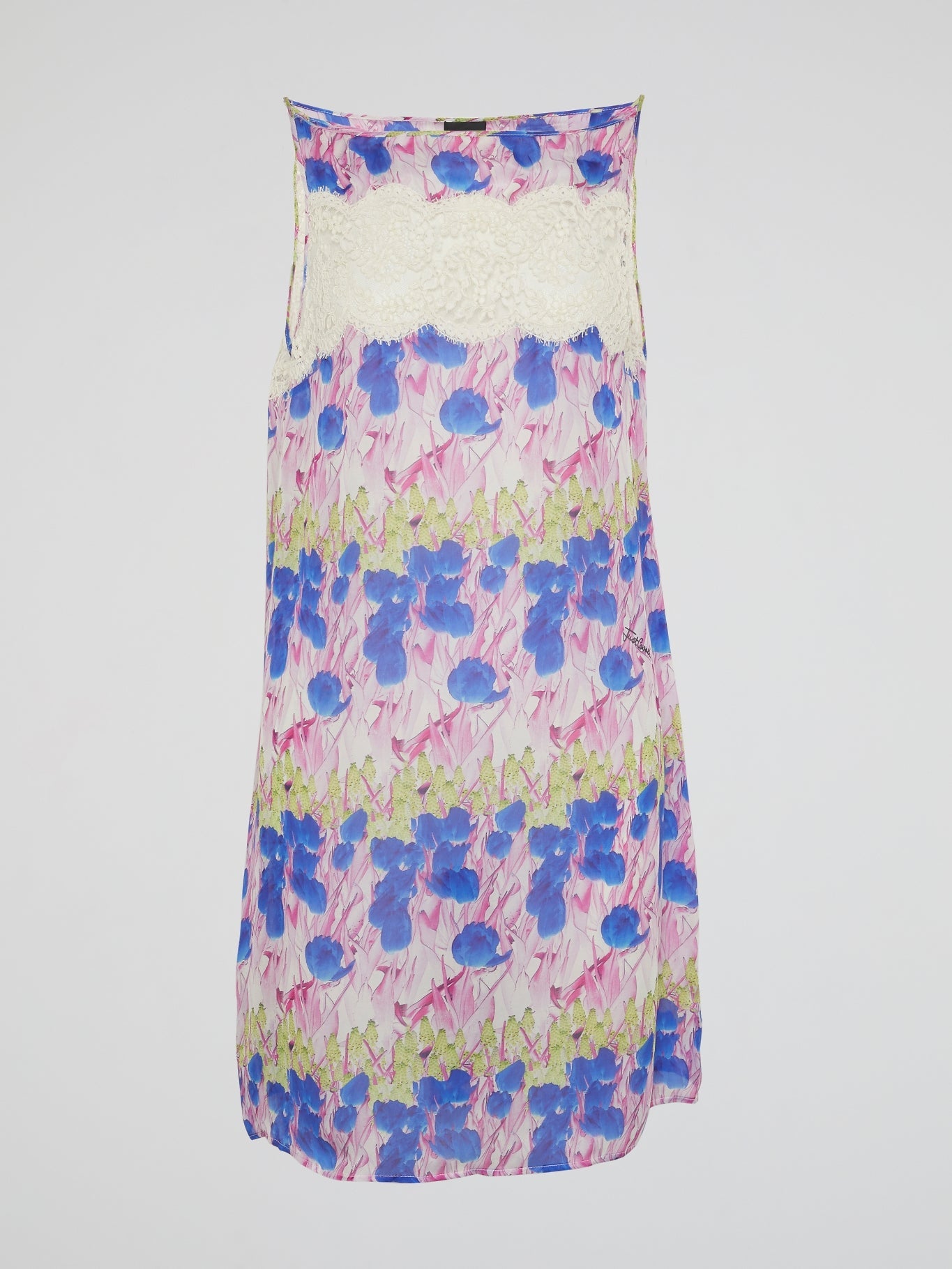 Floral Print Bateau Neck Dress