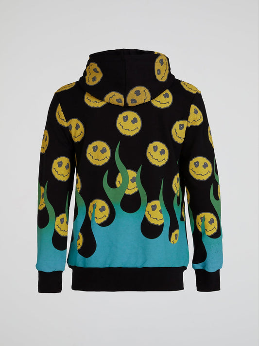 Smiley All Over Print Hoodie