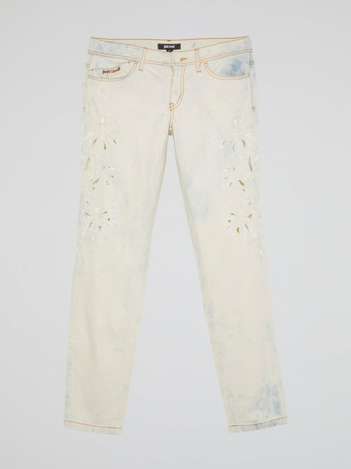 White Acid Wash Jeans