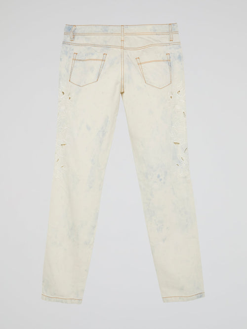 White Acid Wash Jeans