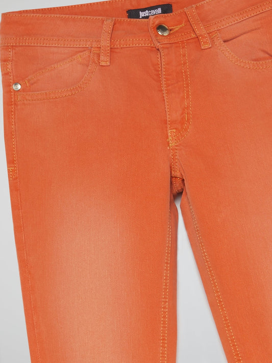 Orange Slim Fit Jeans