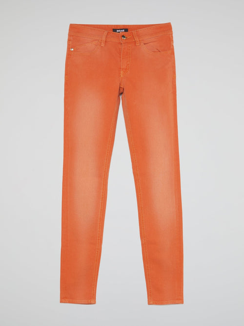 Orange Slim Fit Jeans