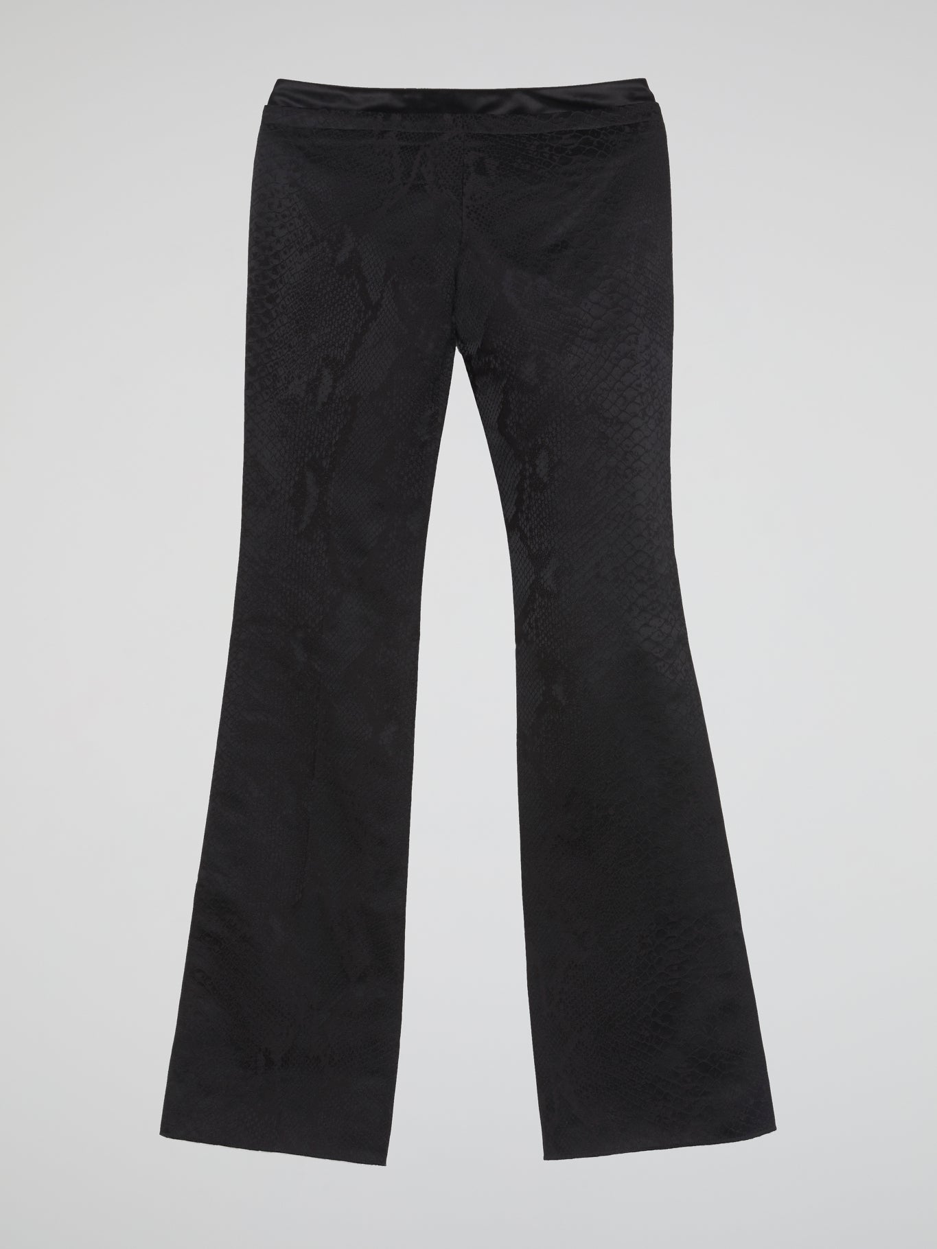 Black Snake Effect Bootcut Pants