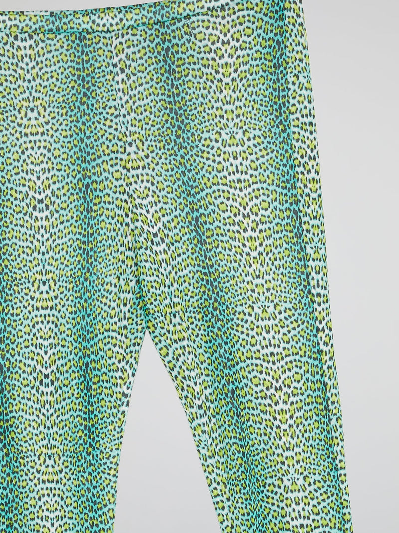 Green Animal Print Leggings