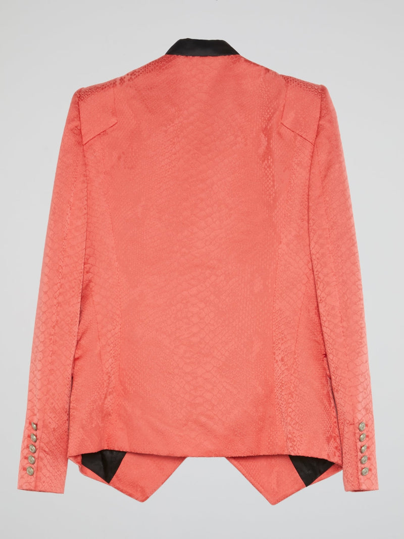 Coral Reptilian Blazer