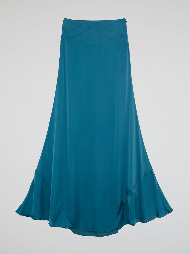 Blue A-Line Maxi Skirt