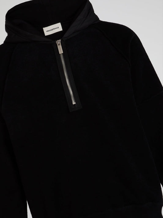 Back Inside-Out Half-Zip Hoodie
