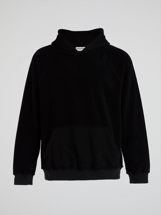 Vintage Black Inside-Out Hoodie