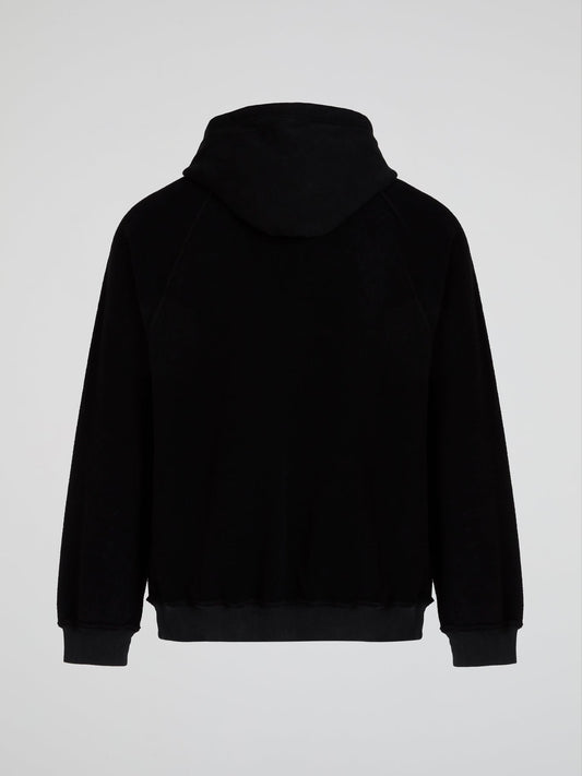 Vintage Black Inside-Out Hoodie