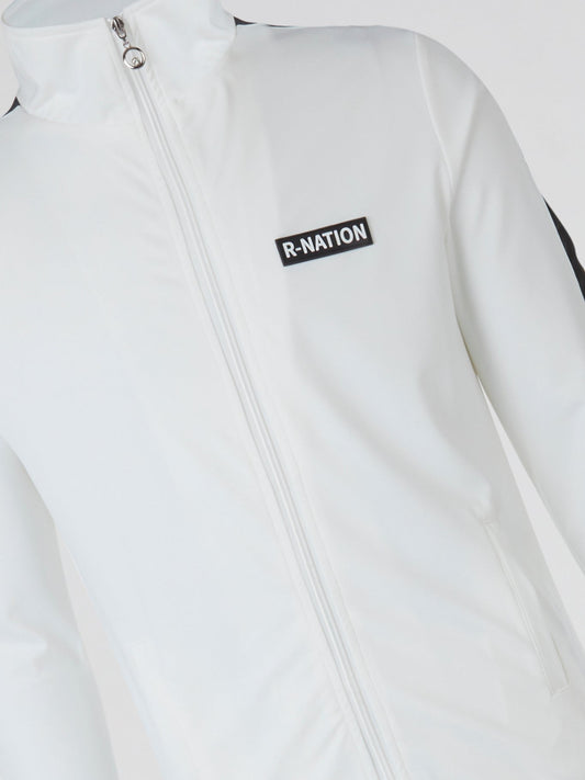 White Reflective Stripe Tracksuit