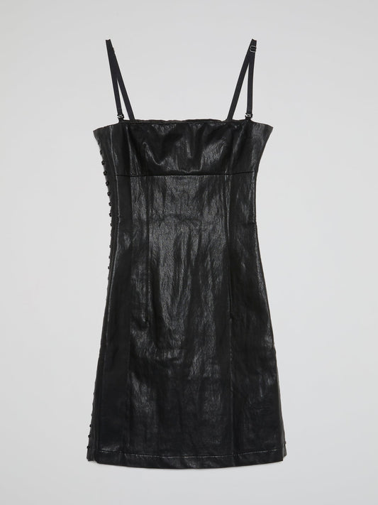 Black Rear Zip Cami Dress