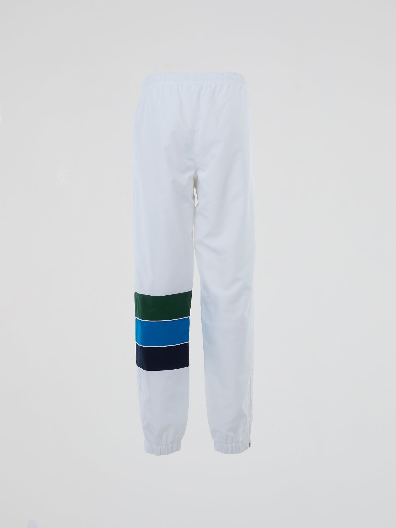 White Ribbed Waistband Track Trousers