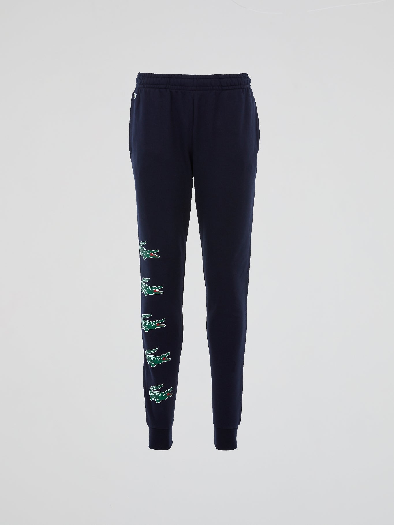 Navy Logo Print Active Pants