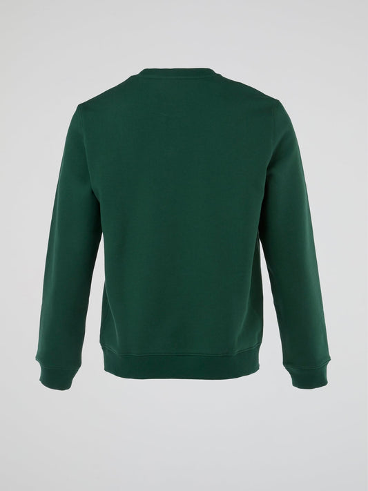 Green Logo Print Sweatshirt