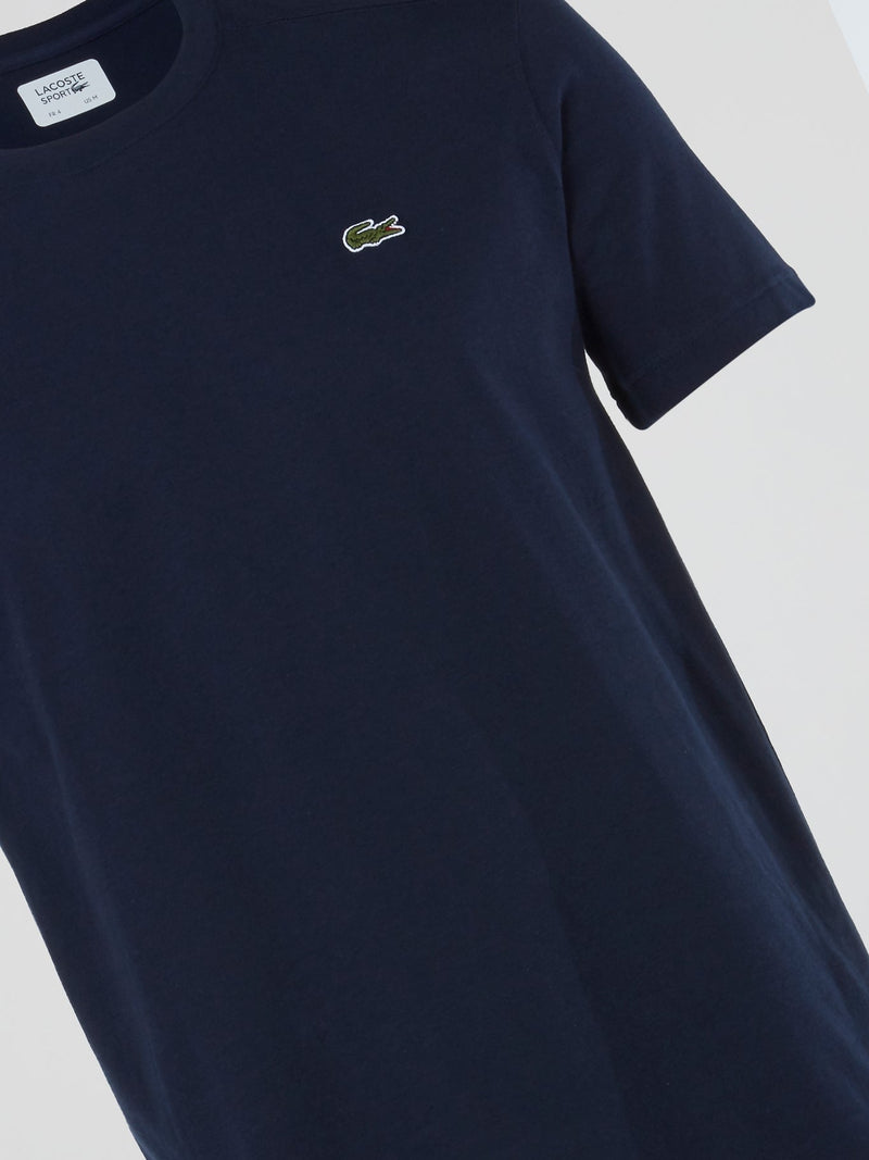 Navy Logo Crewneck T-Shirt