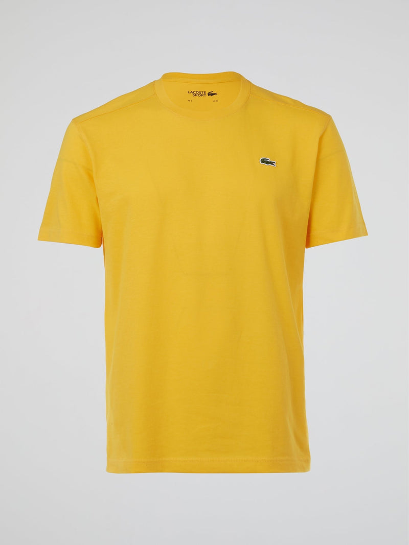 Yellow Logo Round Neck T-Shirt