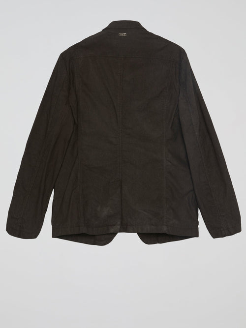 Black Pocket Detail Blazer