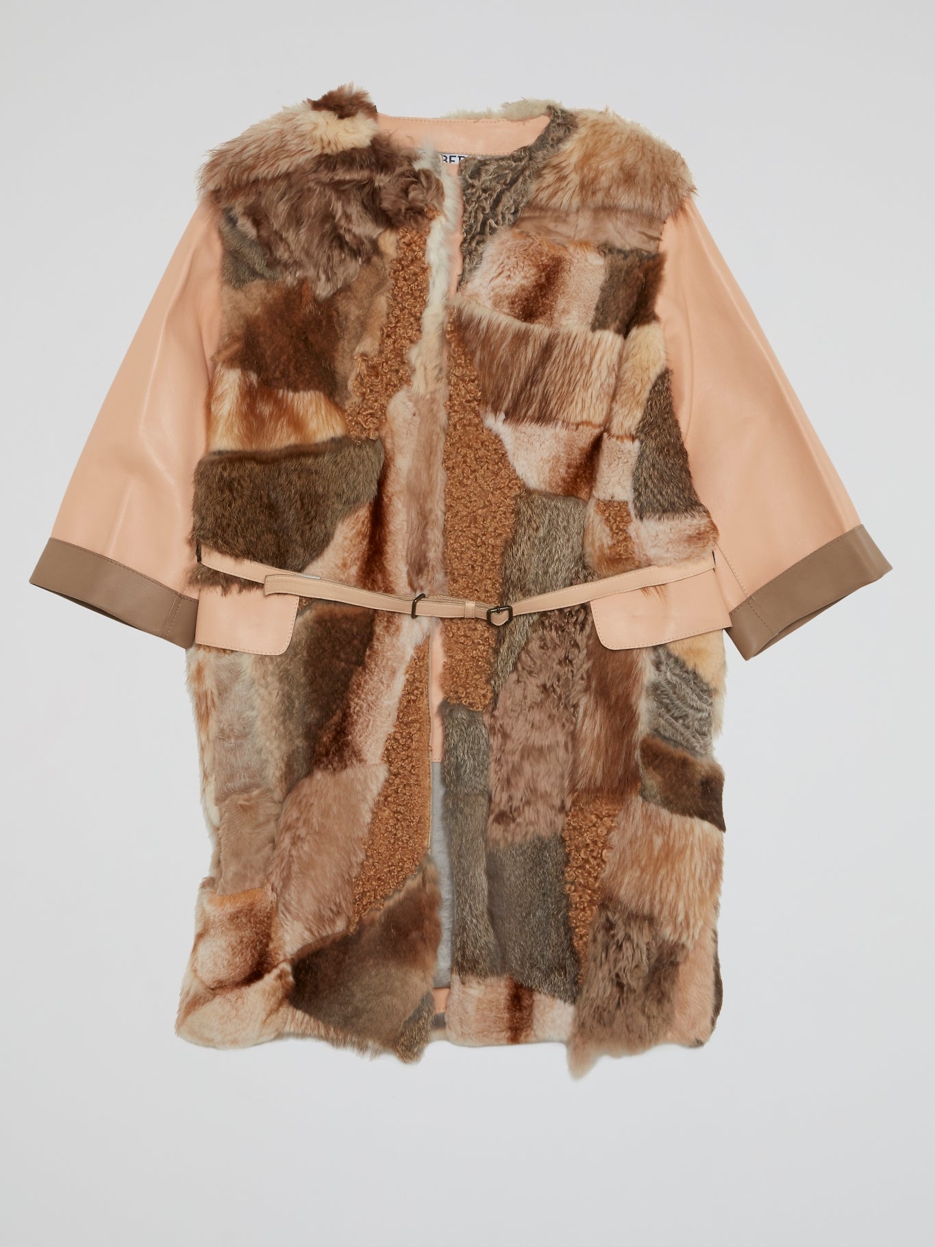 Patchwork Fur Trench Coat