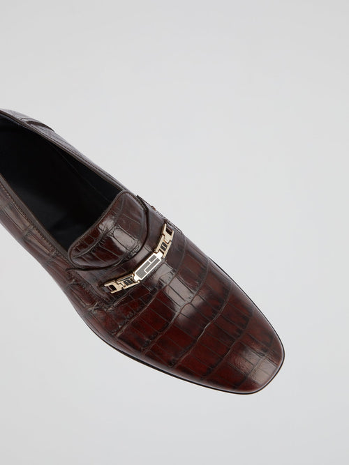 Reptilian Leather Loafers