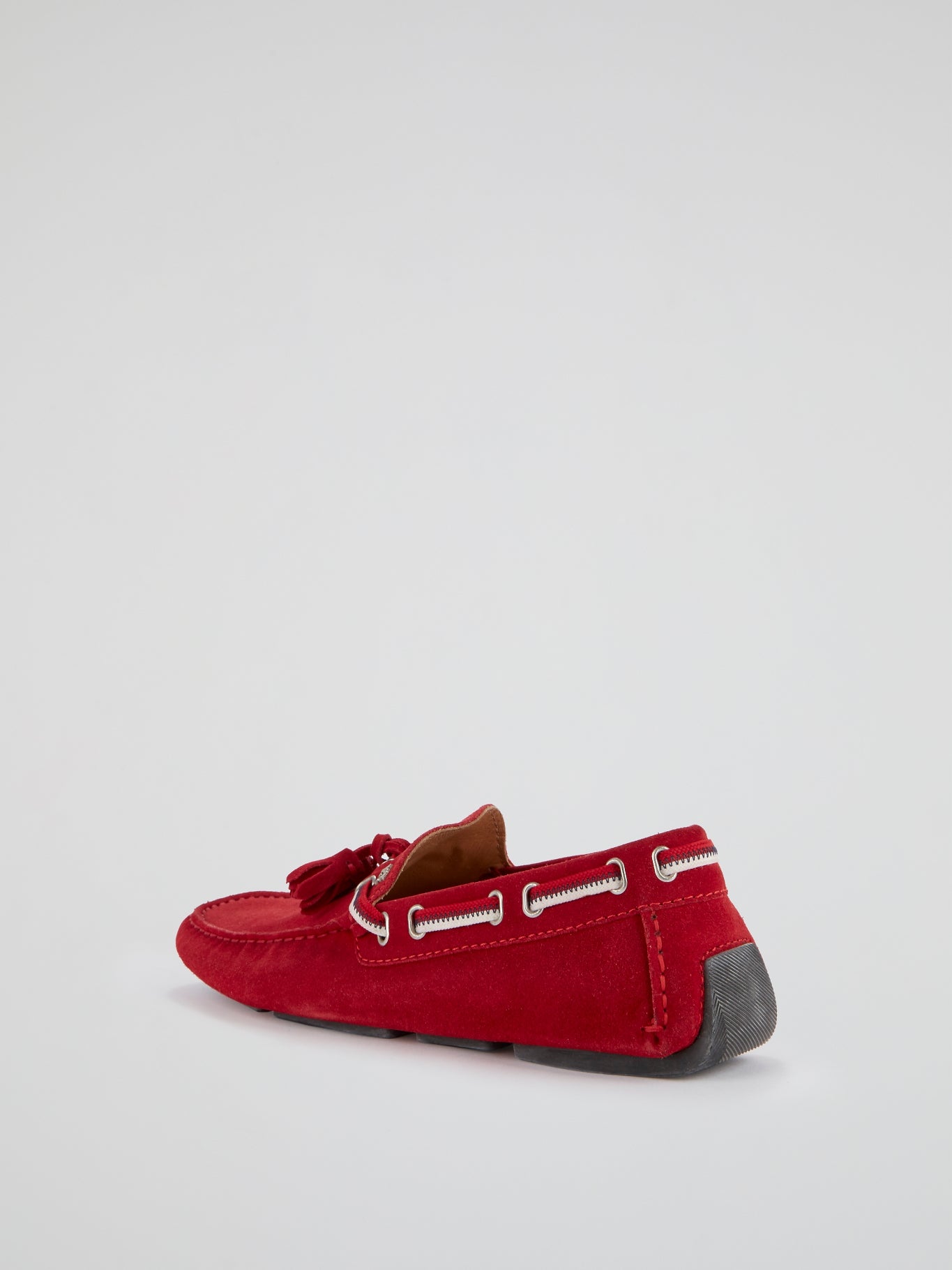 Red Suede Tassel Loafers