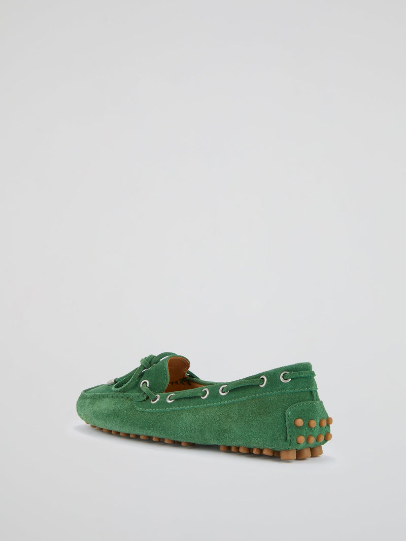 Green Suede Loafers