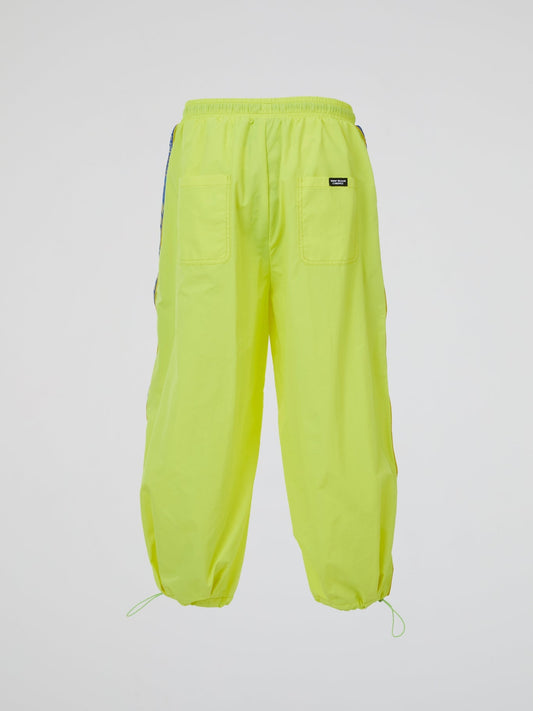 Yellow Overlay Drawstring Pants