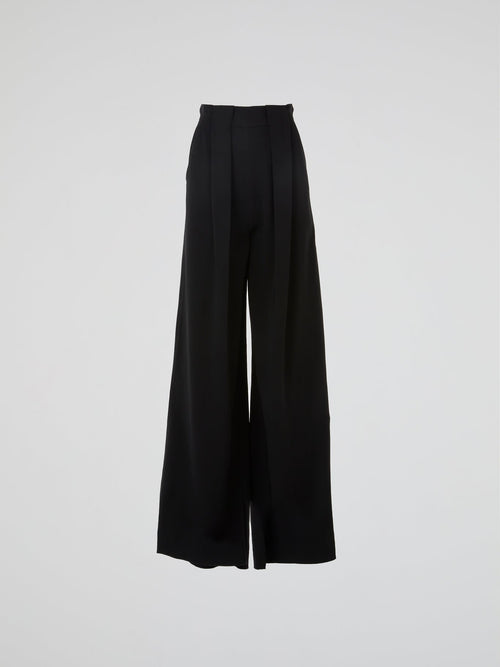 Black Pleated Palazzo Pants