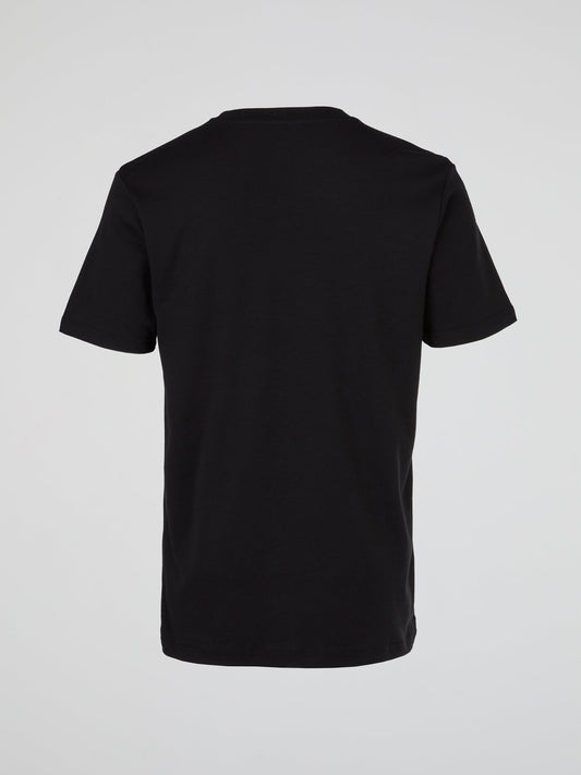 Black Printed Crewneck T-Shirt
