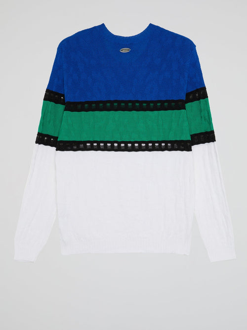 Colour Block Knitted Top