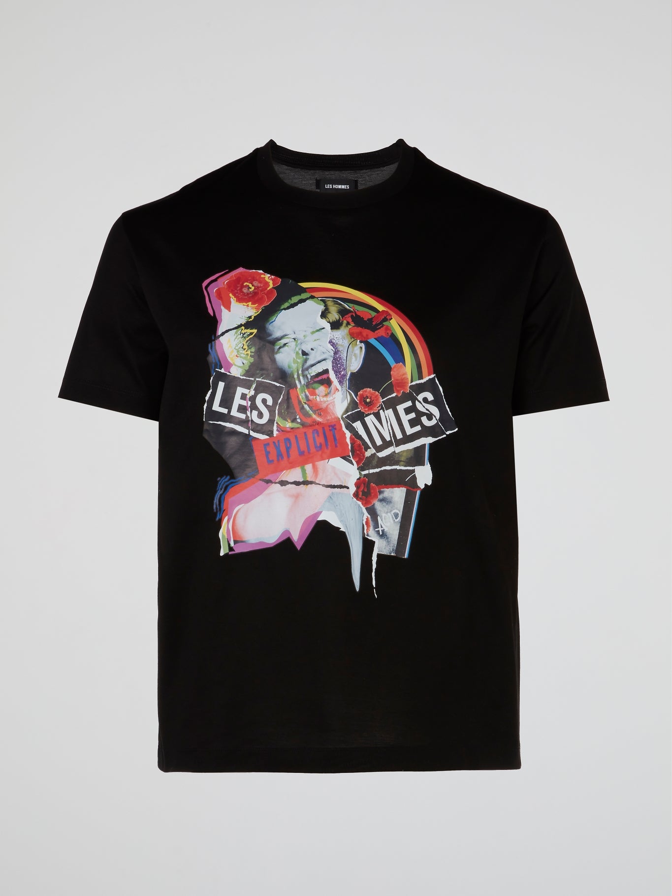 Black Collage Print T-Shirt