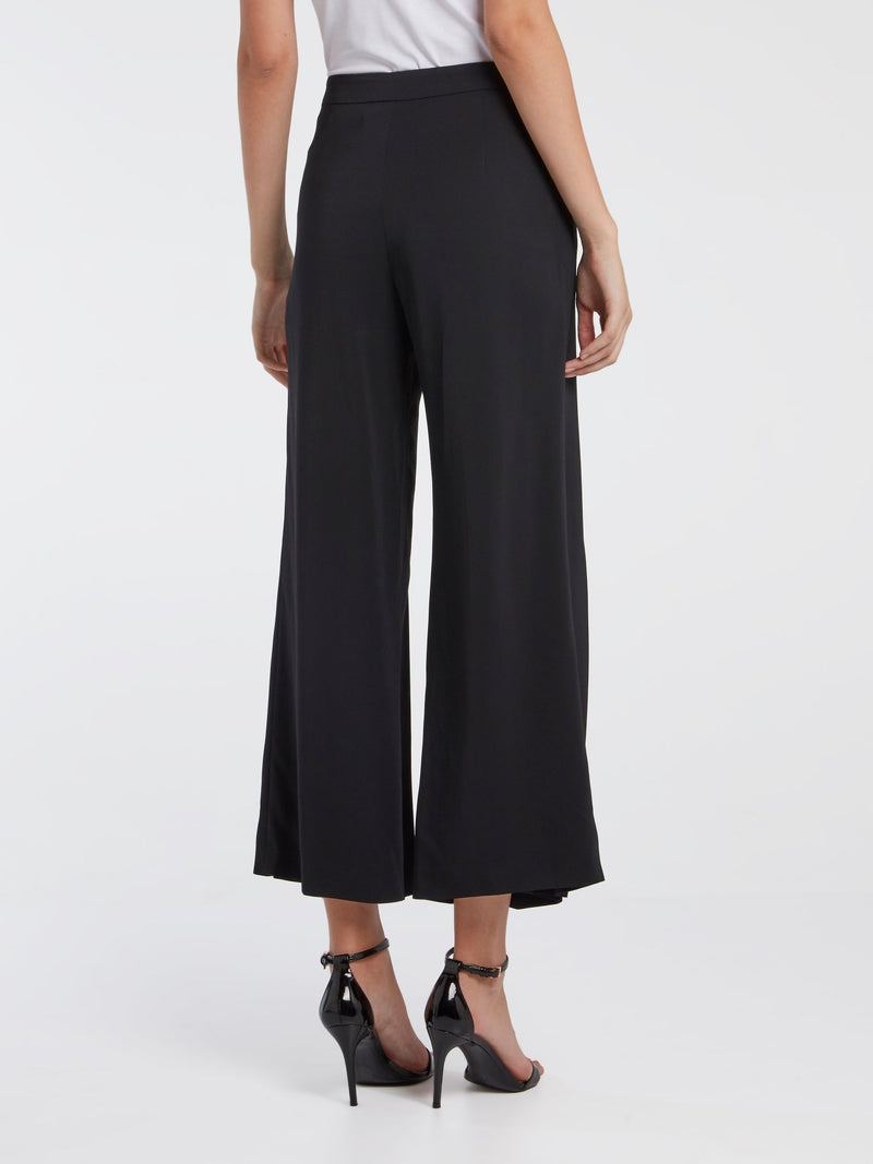 Black Pleated Culottes