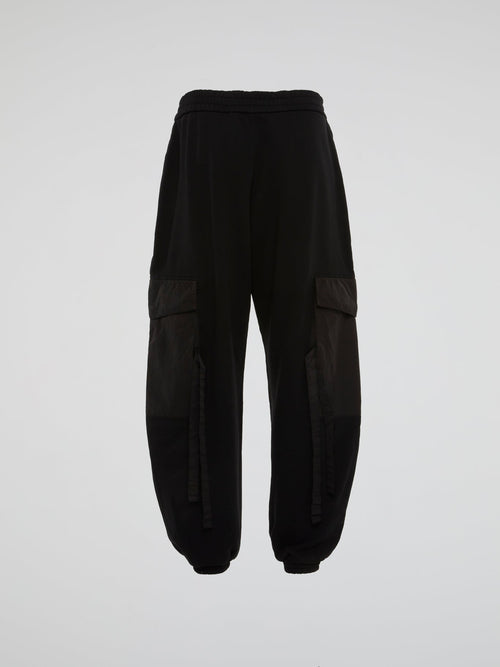 Black Multi-Pocket Detail Trousers