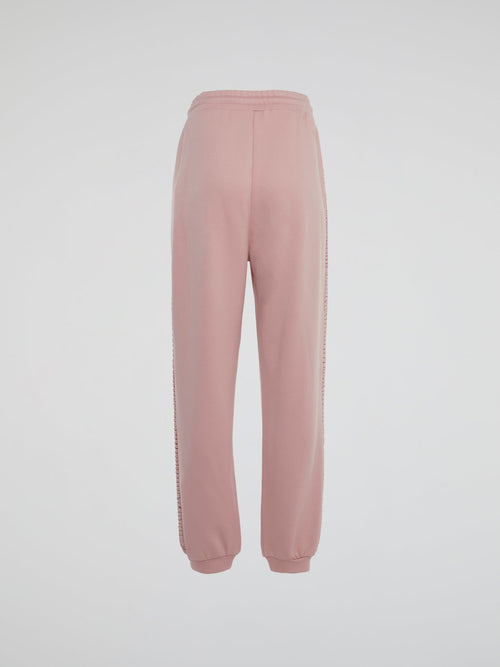 Rose Side Detail Drawstring Track Pants