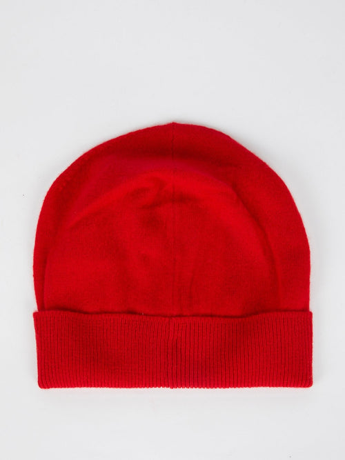 Red Logo Cashmere Beanie