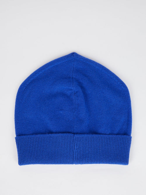 Blue Logo Cashmere Beanie