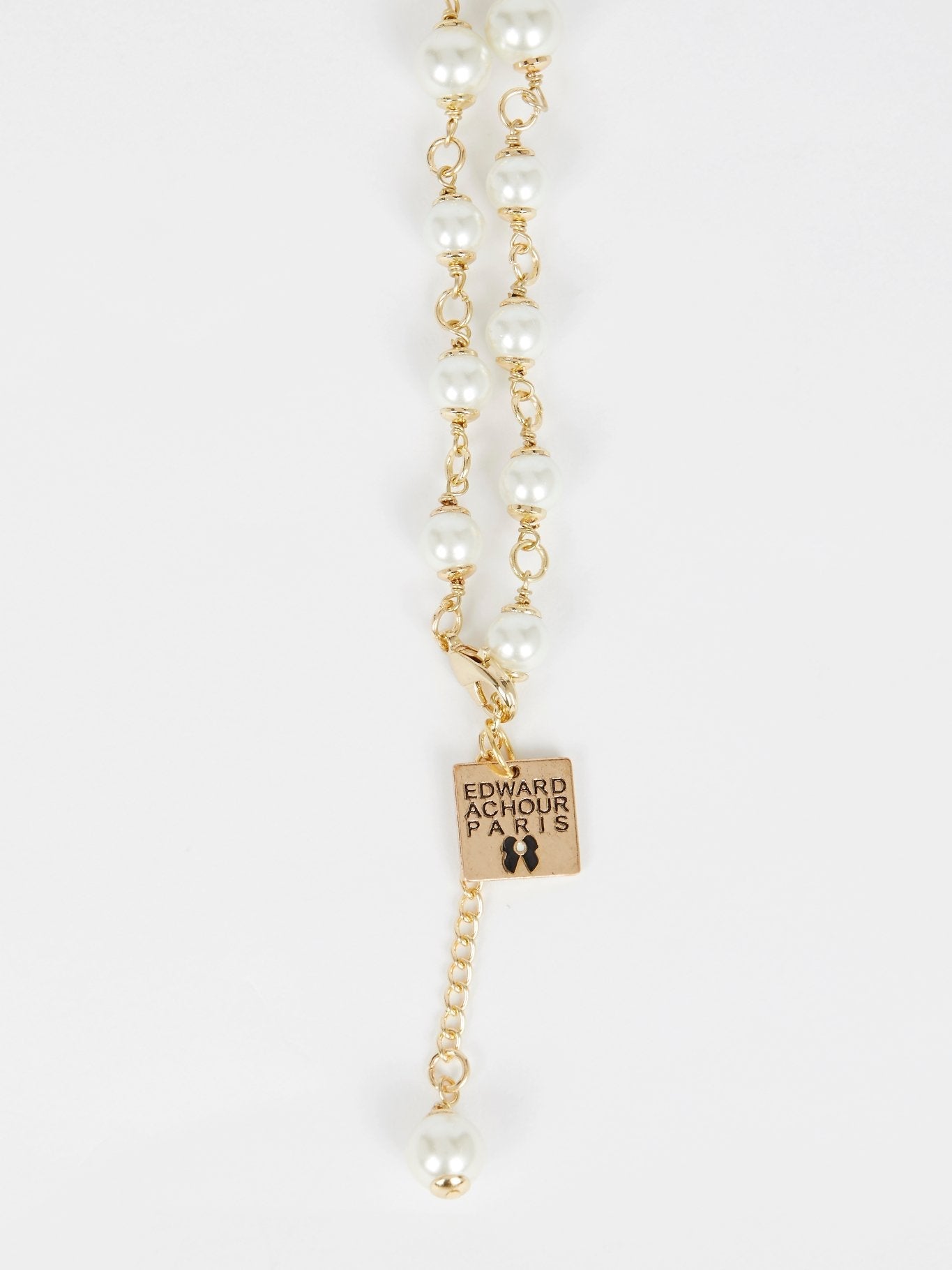 Gold Pearl Link Necklace