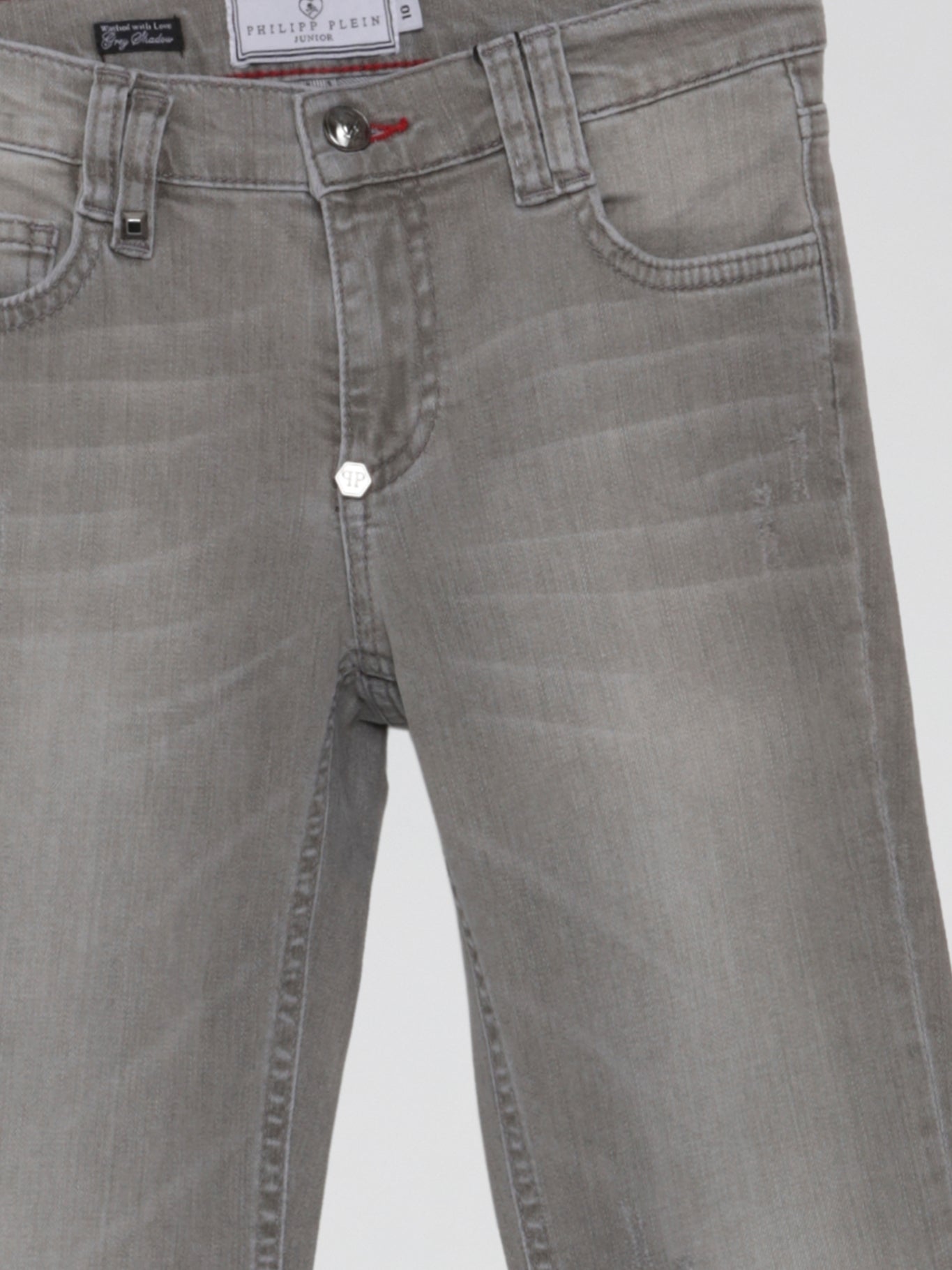 Grey Straight Cut Faded Denim Jeans (Kids)