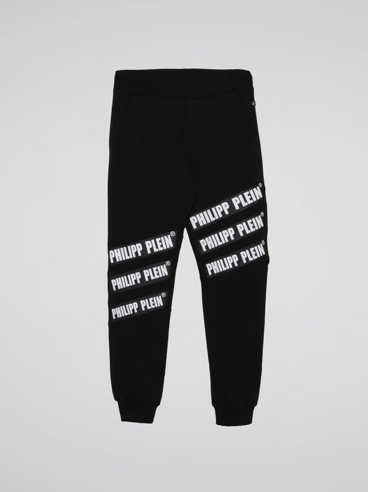 Black Logo Statement Jogging Trousers (Kids)